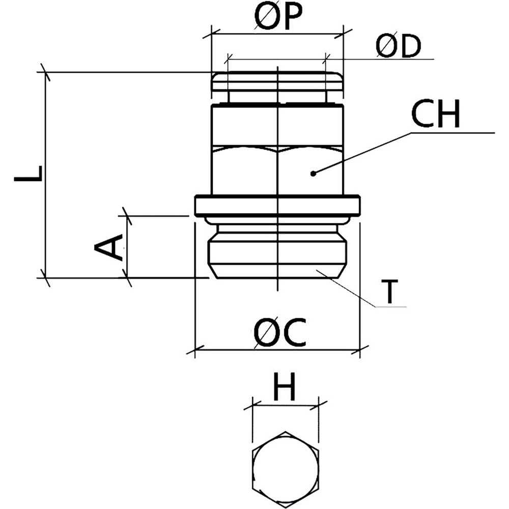 Фитинг CDC Pneumatics BPC 10G03