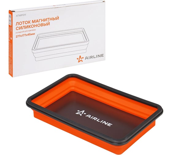 Изображение товара Лоток магнитный силиконовый складной для крепежа Airline 277x177x45мм ATMP011