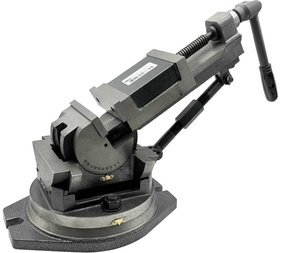 Изображение товара Тиски станочные TORNERI глобусные трехповоротные L губок 100 мм, серия QW100 Т025882