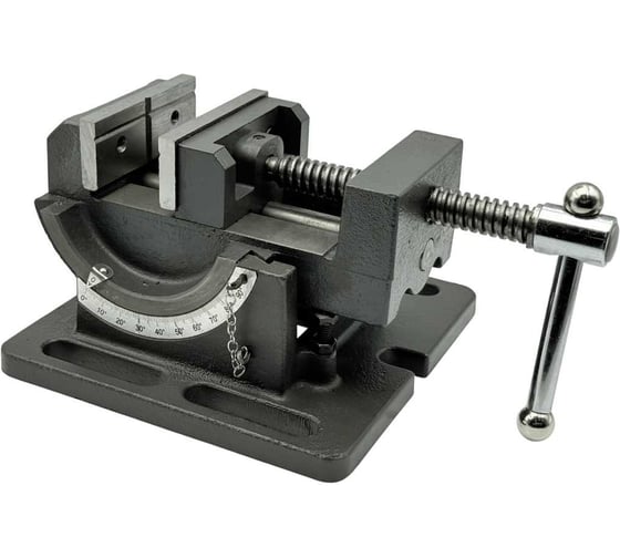 Изображение товара Тиски станочные TORNERI глобусные для сверлильных станков L губок 75 мм, серия QKD75 Т025881