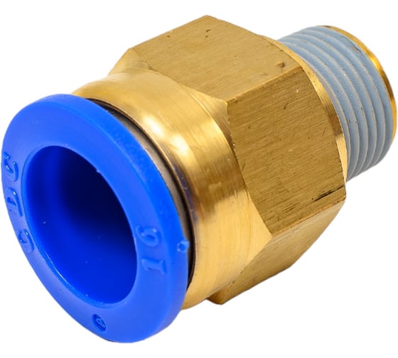 Изображение товара Фитинг 16 мм с наружной металлической резьбой R3/8" CDC Pneumatics PC 1603