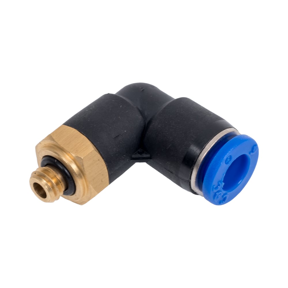 Изображение товара Фитинг L-образный 6 мм M6 CDC Pneumatics PL06-M6 - металлический соединитель