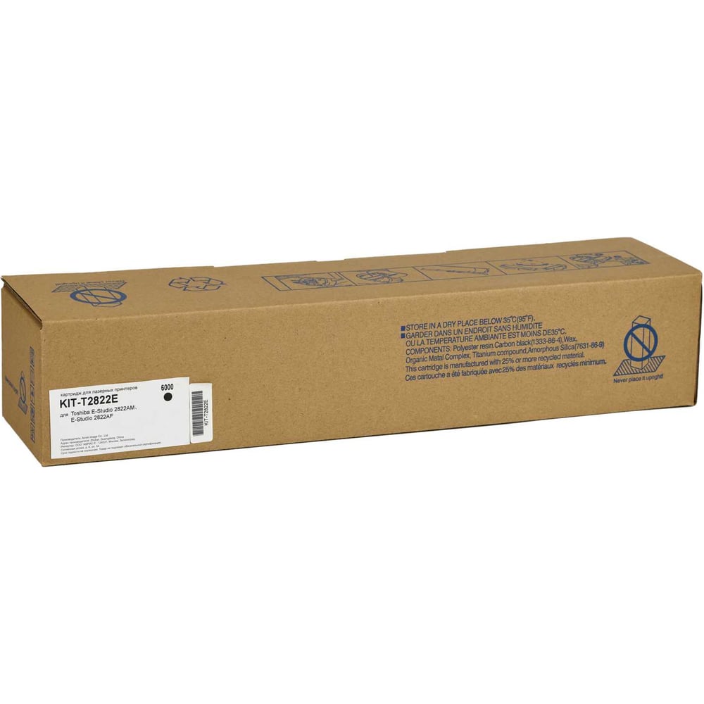 Изображение товара Картридж КИТОнер T2822E, T2822E, черный, 6000 стр, Toshiba E-Studio 2822AM E-Studio 2822AF KIT-T2822E