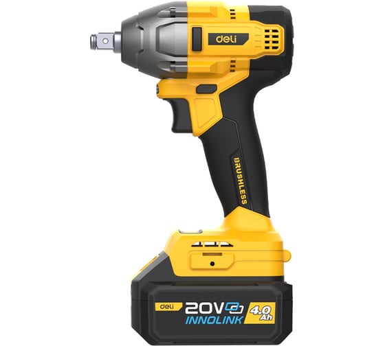 Изображение товара Гайковерт ударный аккумуляторный DELI 320Нм DC230 (2АКБ + ЗУ, 20В х 4Ач, 3000 уд/мин, сумка) 162794