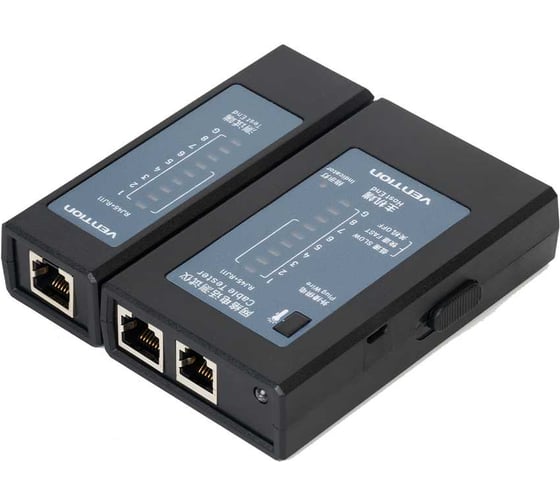 Изображение товара Тестер для кабеля VENTION RJ-45/RJ-11 Черный KEFB0