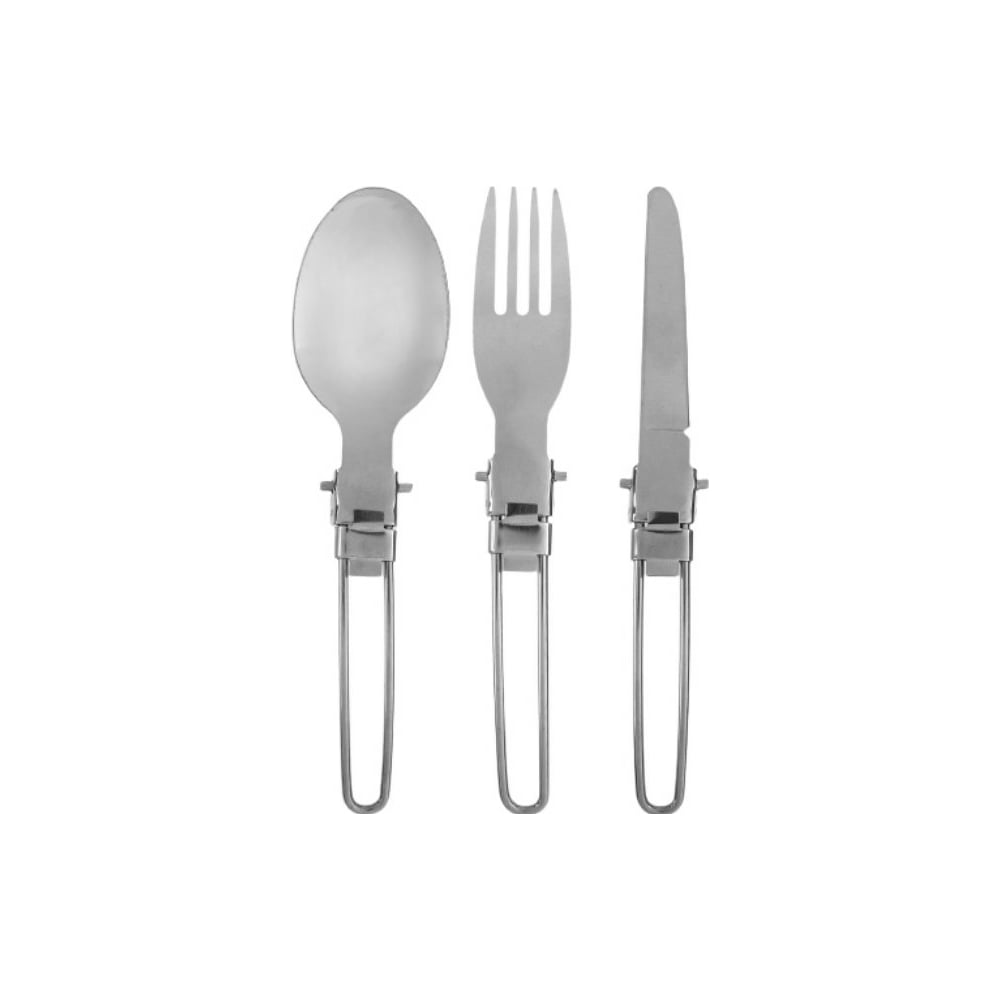 Изображение товара Туристический складной набор Maclay 3 предмета для пикника из нержавеющей стали