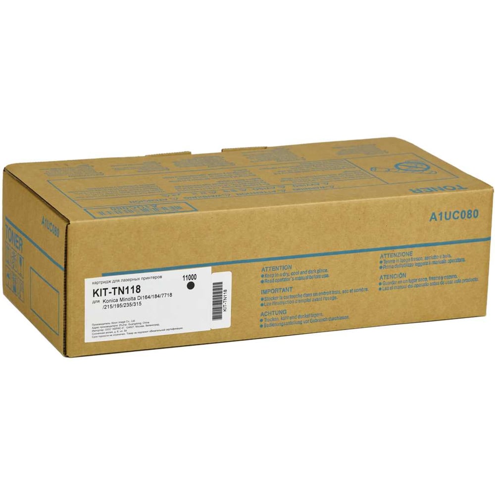 Изображение товара Картридж КИТОнер TN118 для Konica Minolta лазерной печати черный 11000 страниц