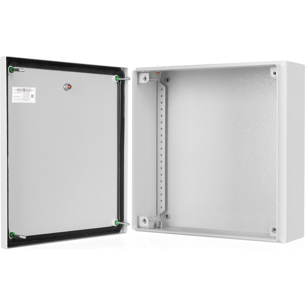 Изображение товара Клеммный бокс на винтах ООО ЭЛМА 40.40.12 6-КБв018 навесной корпус из стали IP66 400x400x120