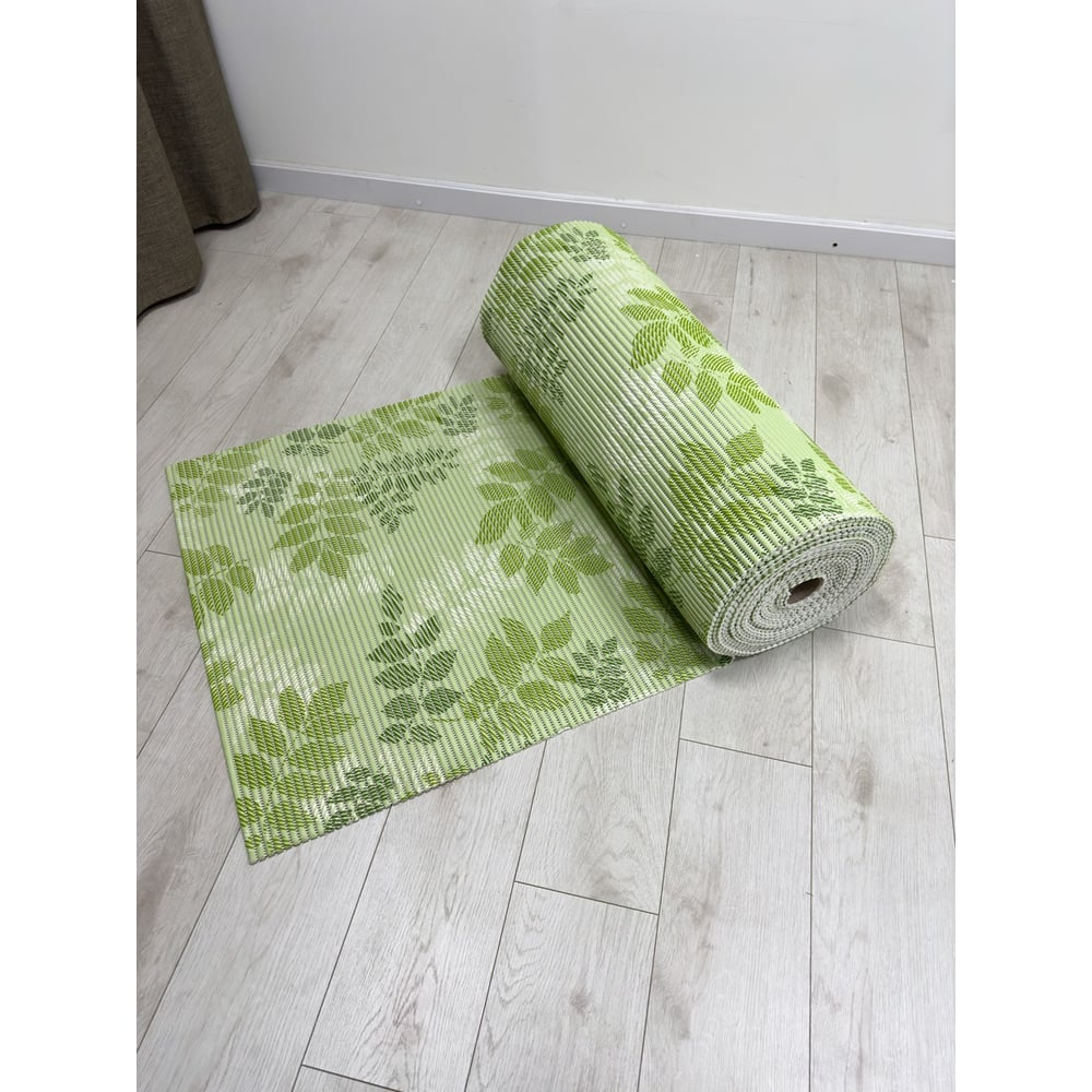 Изображение товара Коврик универсальный JOY HOME 80 см зеленый с рисунком листьев V7520B