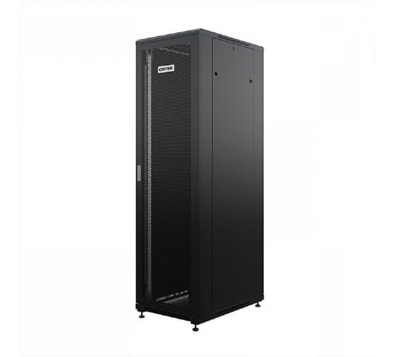 Изображение товара Шкаф напольный универсальный серверный ONTEK TC 18U 600x600мм, 4 профиля 19, двери перфорированная и сплошная металл, боковые стенки съемные TC18U66DPSMRSWAS-9005