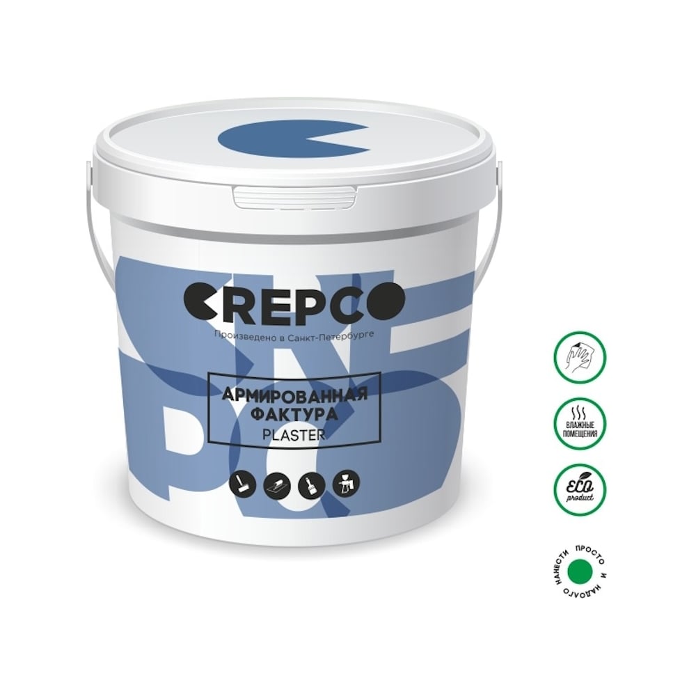 Изображение товара Декоративная армированная штукатурка ITALICA PLASTER CREPCO 15 кг влагостойкая