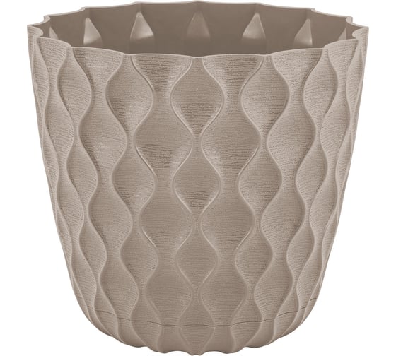 Изображение товара Горшок для цветов Ingreen Wave, с поддоном, 4,7 л, французский платан 272772