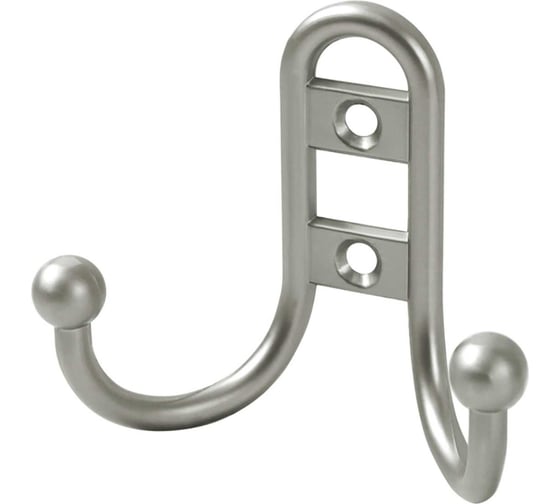 Изображение товара Крючок MF R15, 2-х рожковый, никель матовый 10812v