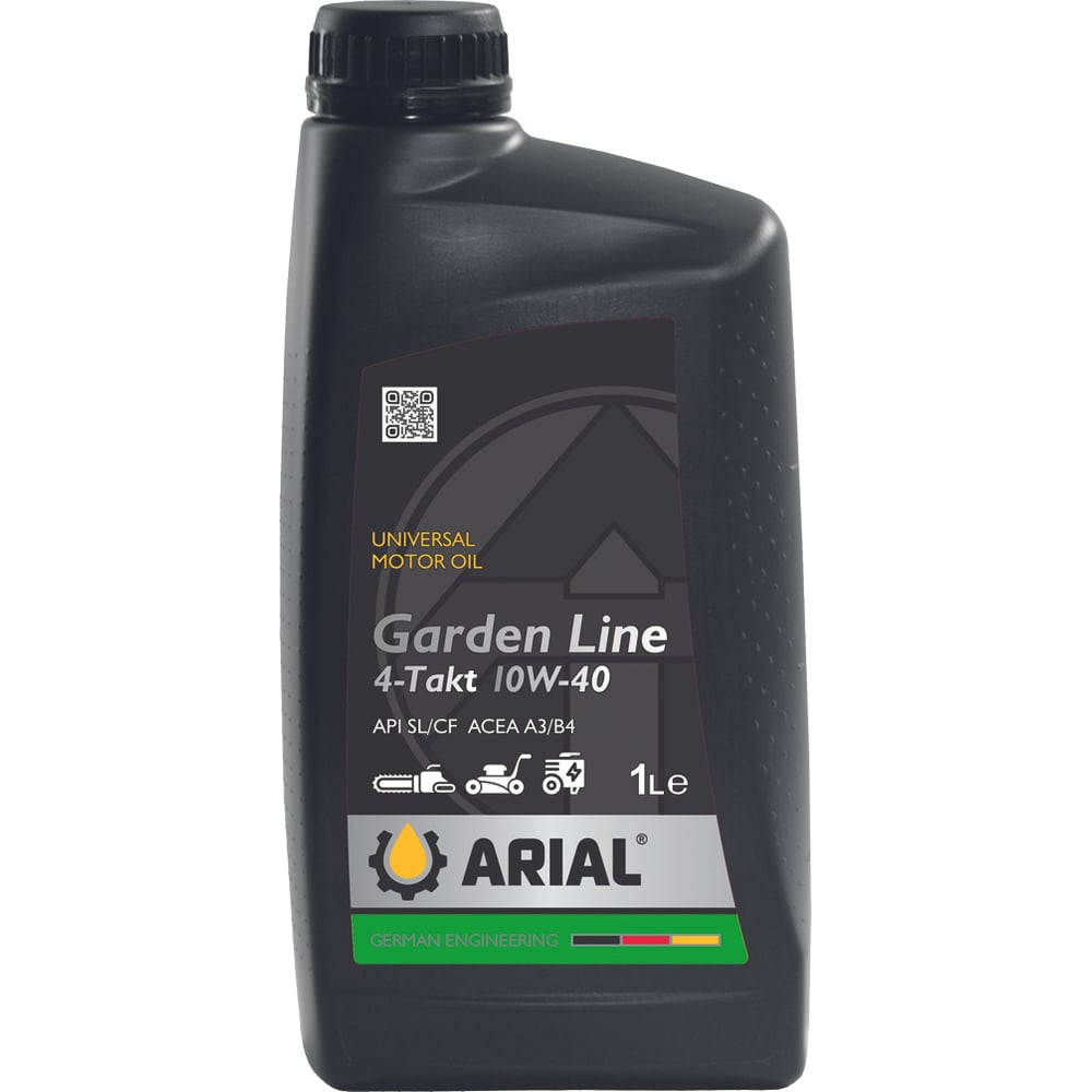 Изображение товара Масло моторное ARIAL GARDEN LINE 4-Takt 10W-40 1л полусинтетика универсальное