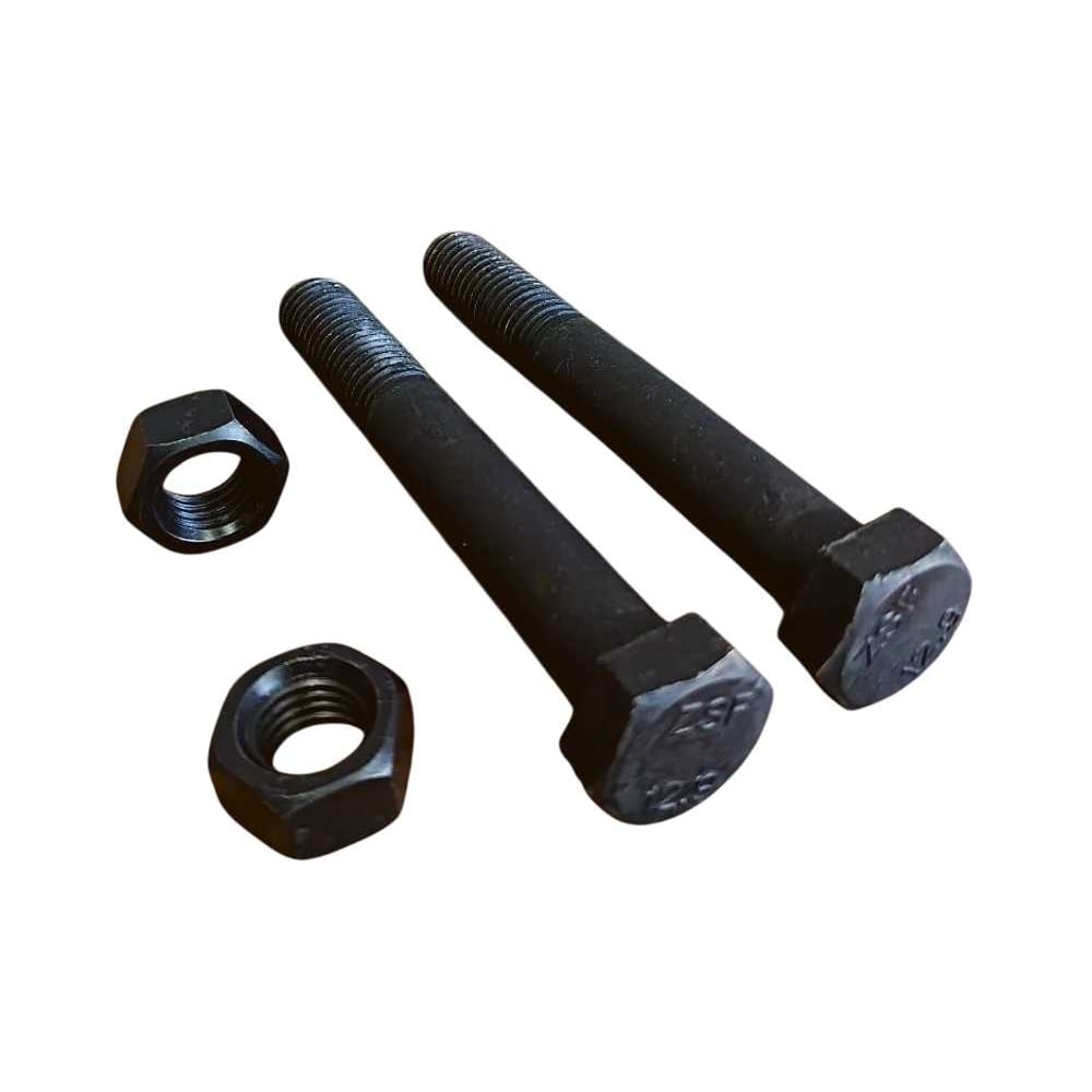 Изображение товара Высокопрочный болт 16x140 с гайкой DIN931 к.п.12.9 черный 2 шт