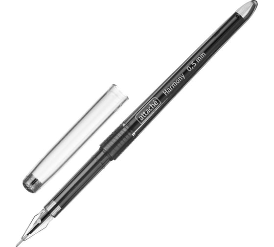 Изображение товара Ручка гелевая Attache Harmony, неавтоматическая, цвет чернил черный, 12шт/уп 1337909