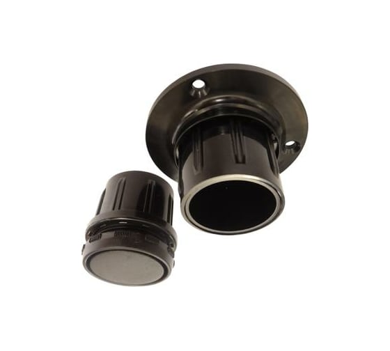 Изображение товара Комплект опоры барной стойки Левша для трубы d50, верх+низ, черный У8-9899