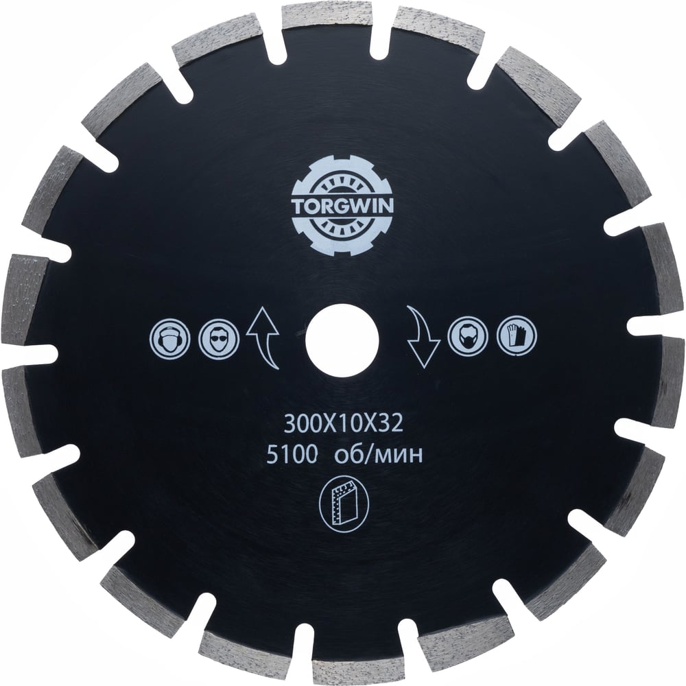 Изображение товара Диск алмазный по асфальту TORGWIN 300x32x10 18TT1183594