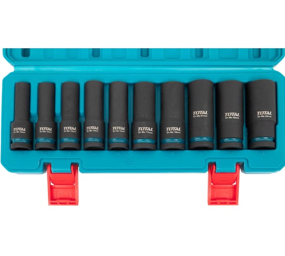 Изображение товара Набор удлиненных ударных торцевых головок 1/2" 10шт TOTAL THKISD12102L