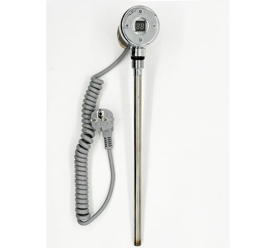 Изображение товара ТЭН Millennium 300 Вт хромированный с цифровым индикатором — нагревательный элемент для электрического полотенцесушителя TVPR0145