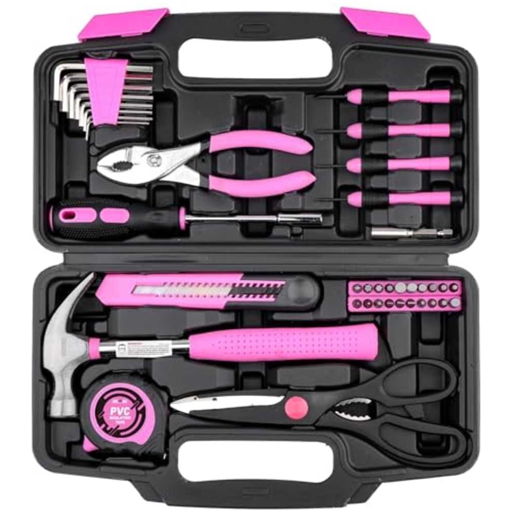 Изображение товара Набор инструментов DOWELL Pink 40 предметов бытовой с кейсом