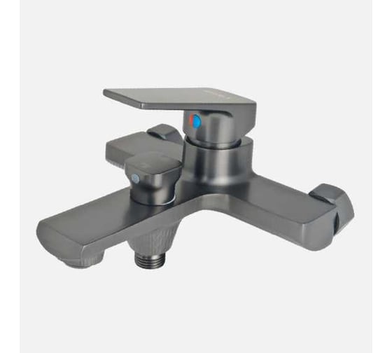 Изображение товара Смеситель для ванны stMira (латунь, цвет: оружейный серый, дивертор в корпусе) 6117