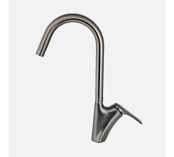 Изображение товара Смеситель для кухни stMira (латунь, цвет: оружейный серый, поворотный излив) 6116