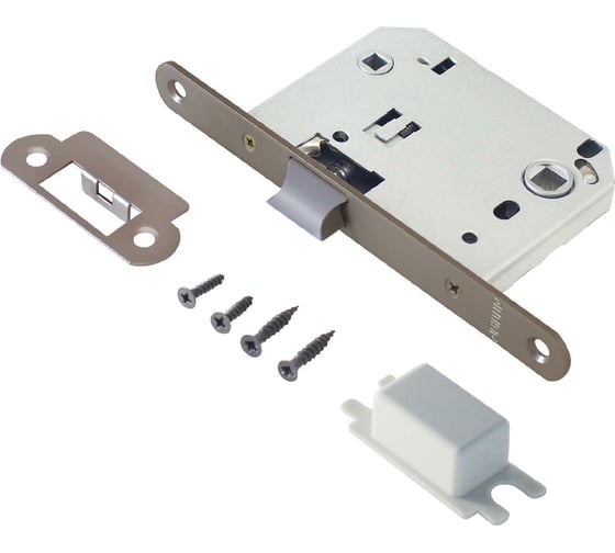 Изображение товара Защелка Аллюр L7050PR MBN (графит; пластик овальная планка 18 мм; без ручек; с фиксатором) 11738