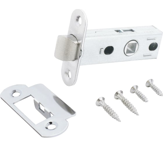 Изображение товара Защелка Аллюр АРТ L45-8-R18 CP (хром; овальная торцевая планка 18 мм; без ручек) 11576