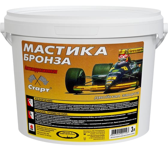 Изображение товара Мастика СТАРТ Бронза (3 л / пэ) 4607952901193