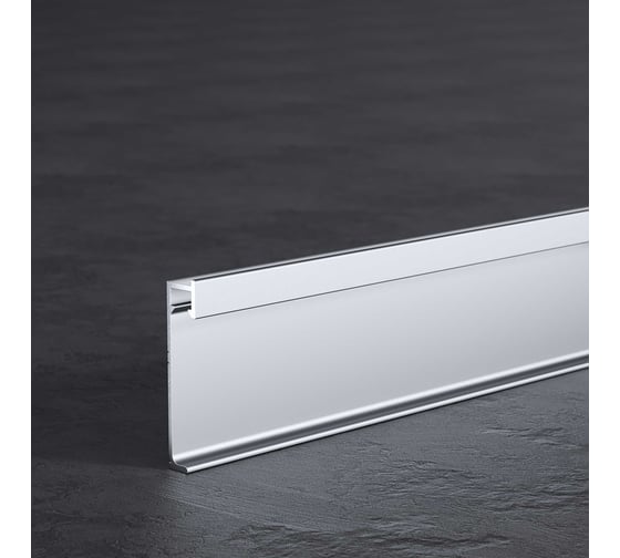 Изображение товара Плинтус алюм под светодиодную ленту РУССКИЙ ПРОФИЛЬ JD 21-60мм led 2,5м анод серебро матовый в компл рассеив 4680427144844