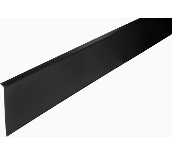 Изображение товара Плинтус алюминиевый РУССКИЙ ПРОФИЛЬ 100 мм, 2.5м, анодированный, черный матовый 4680427125201