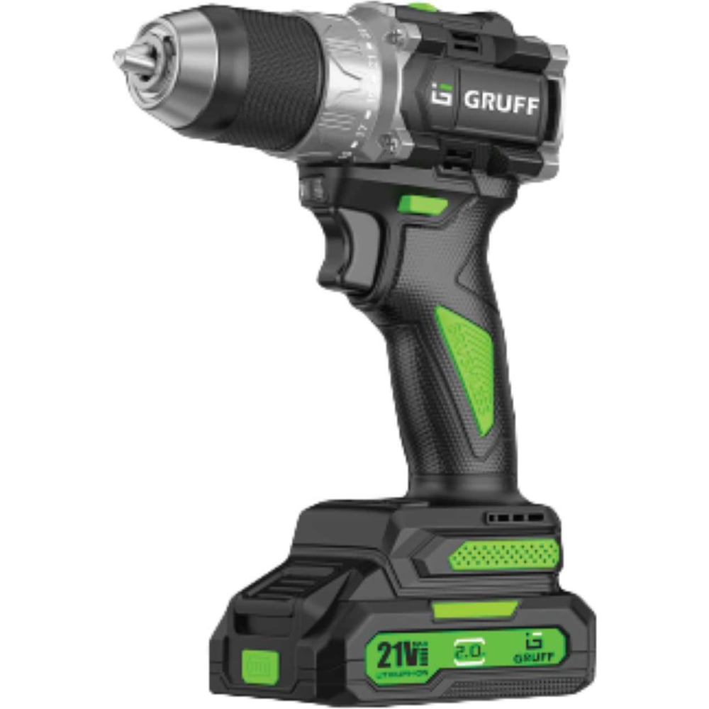 Изображение товара Аккумуляторный профессиональный шуруповерт GRUFF GF-21DZ, 21 В, 65 Нм