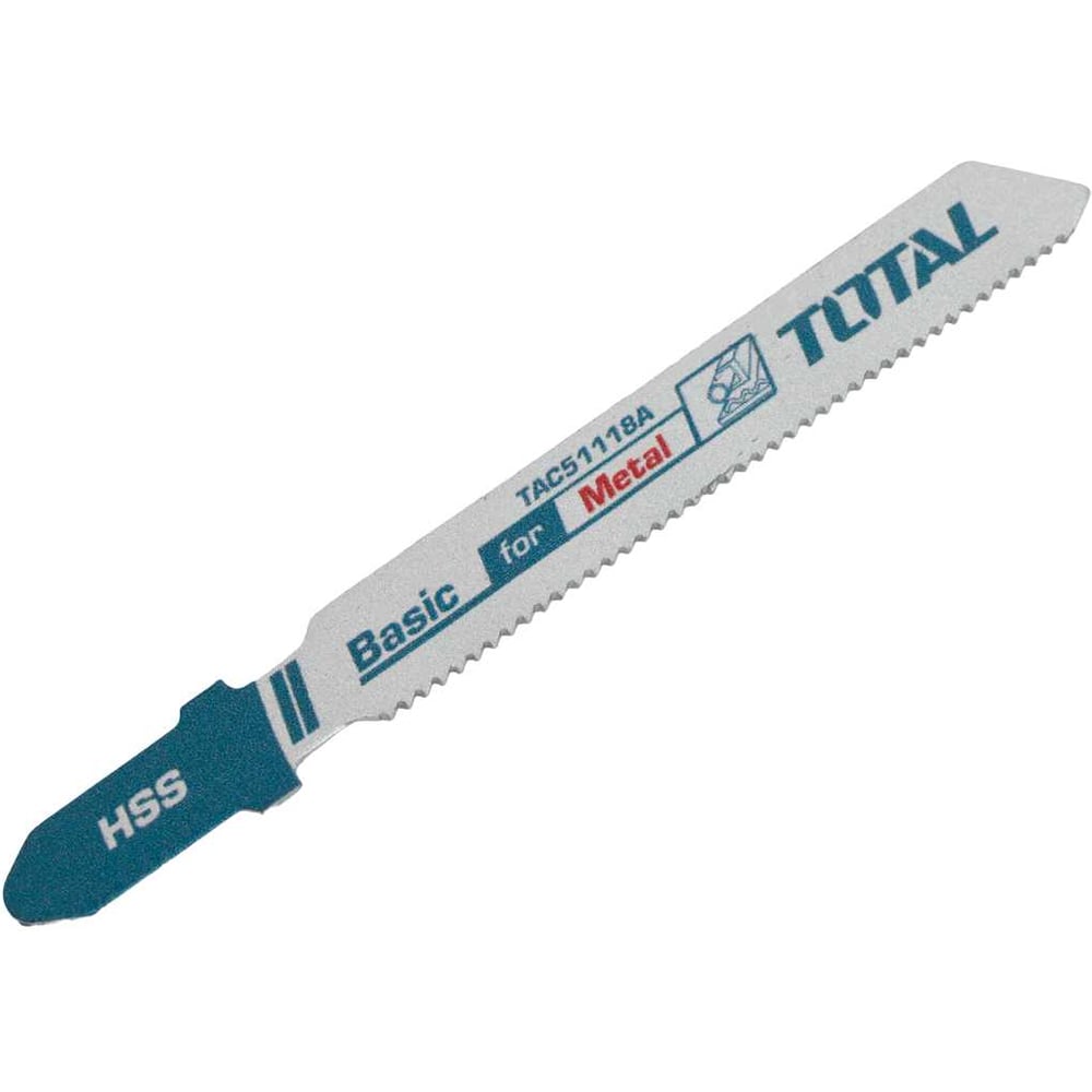 Изображение товара Полотна по металлу для лобзика TOTAL TAC51118A, 5 шт, HSS, хвостовик Т