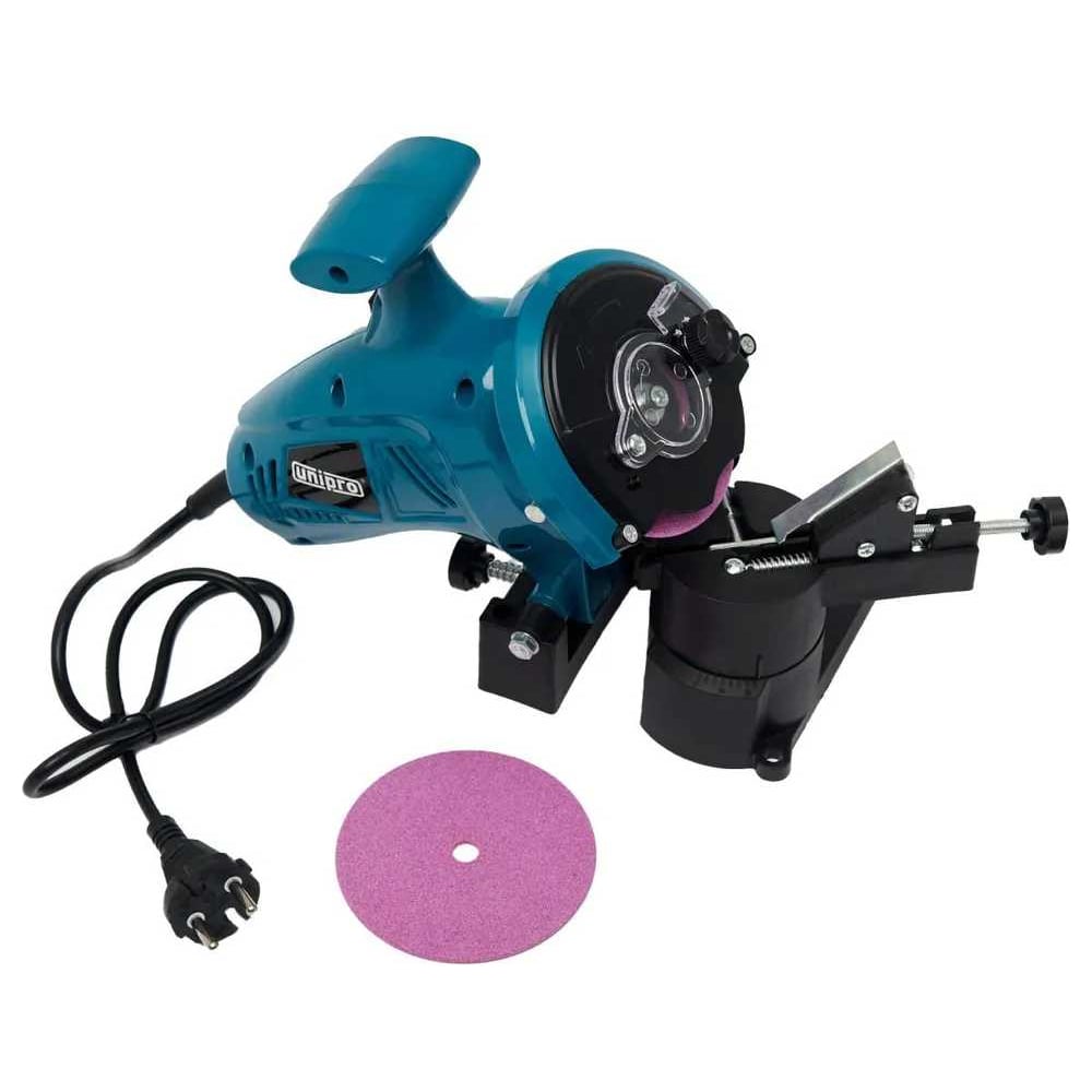 Изображение товара Станок для заточки цепей электрический Unipro 250Вт + заточный диск 16006