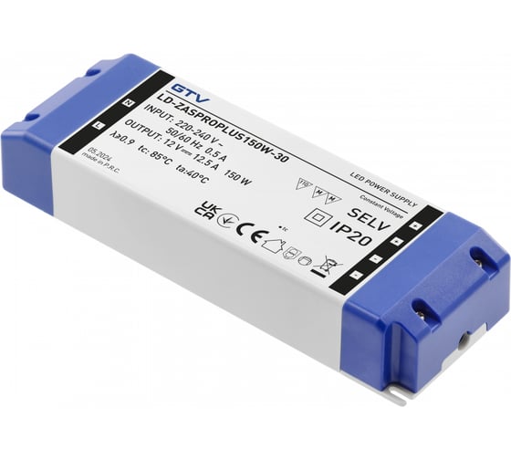 Изображение товара Блок питания для светодиодов GTV LED PRO+ 220/12V 150W IP 20 LD-ZASPROPLUS150W-30