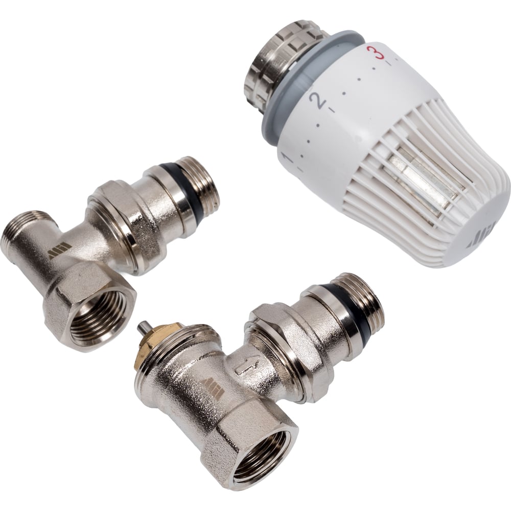 Изображение товара Комплект кранов Millennium 1/2 угловой для радиатора KRUB1212