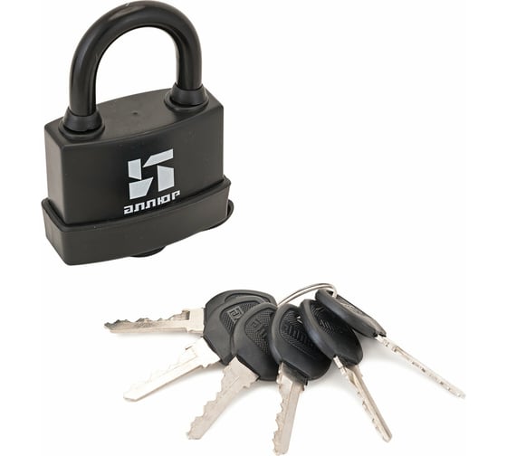 Изображение товара Навесной замок Аллюр ВС1Ч- 376П (всепогодный; 6 ключей; 10 мм) 6777