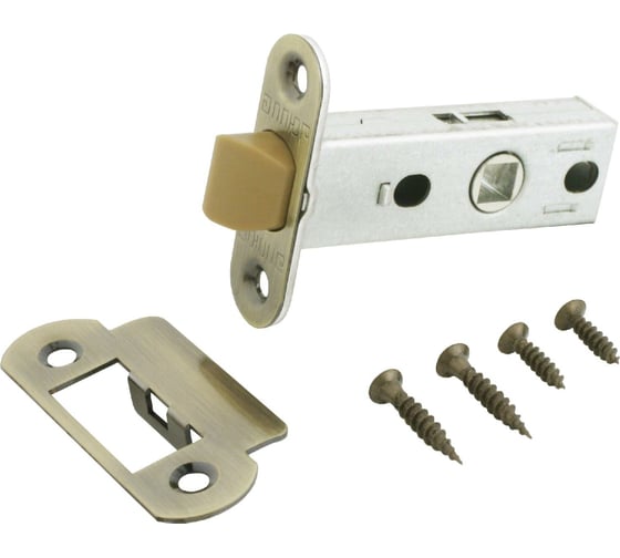 Изображение товара Защелка Аллюр L45-8-PR18 AB (старая бронза; пластик; овальная торцевая планка 18 мм; без ручек) 11571