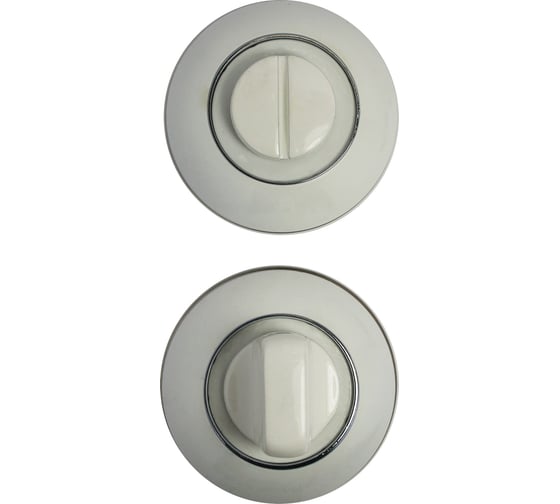 Изображение товара Сантехническая завертка к ручкам Аллюр 31112 (белый; хром) 12148