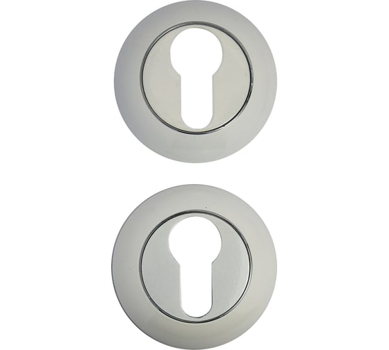 Изображение товара Накладка для цилиндрового механизма Аллюр W/CP32112 (белый; хром) 12451