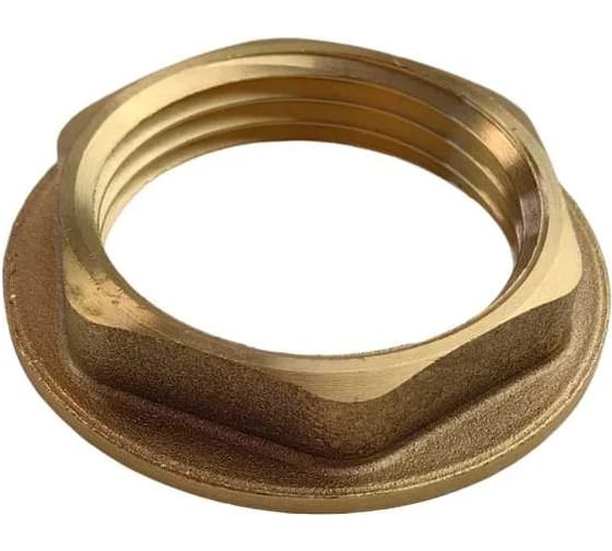 Изображение товара Контргайка латунная, никелированная Millennium с ребордой 1/2" с внутренней резьбой LKB12