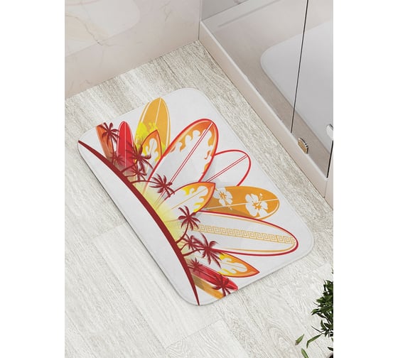 Изображение товара Коврик противоскользящий JoyArty "Мир серфинга" для ванной, сауны, бассейна, bath_9692