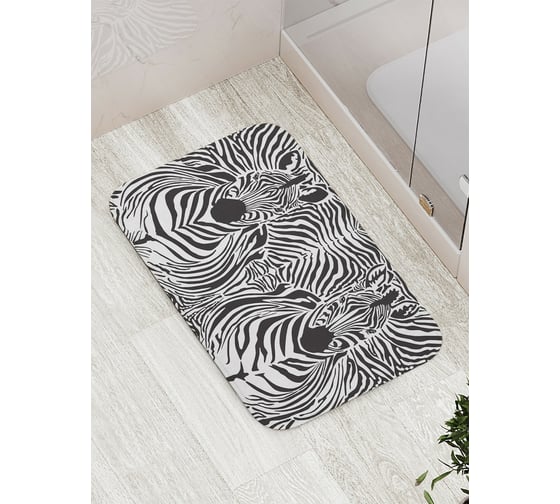 Изображение товара Коврик противоскользящий JoyArty "Пара зебр" для ванной, сауны, бассейна, bath_12975