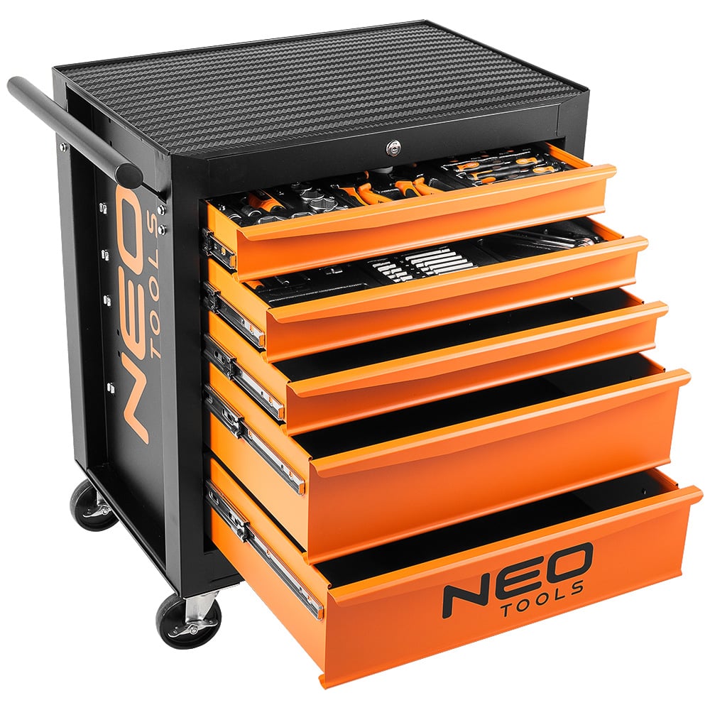 Изображение товара Шкаф для мастерской, 5 ящиков + 117 инструментов. NEO Tools 84-214-6