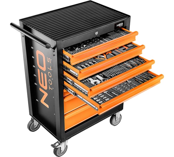 Изображение товара Шкаф для мастерской, 7 ящиков + 176 инструментов. NEO Tools 84-222-12
