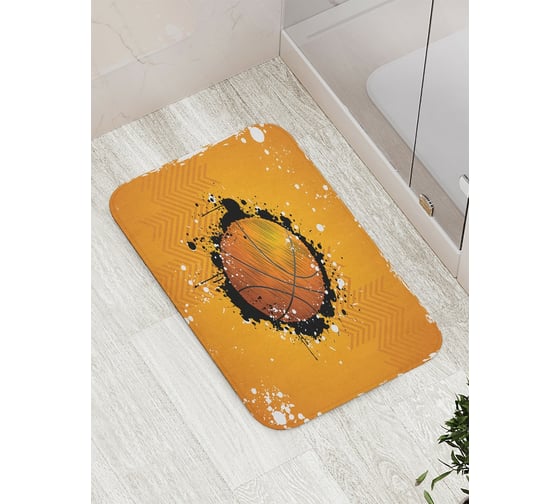 Изображение товара Коврик противоскользящий JoyArty "Пятнистый баскетбольный мяч" для ванной, сауны, бассейна, bath_16528