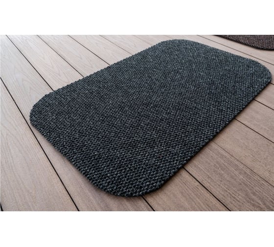 Изображение товара Коврик придверный HAMAT БАСТИЯ текстильный, влаговпитывающий, на резиновой основе, 60x90см, антрацит, в.10 мм 251/007