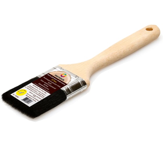 Изображение товара Кисть PROSTOCOLOR ПРОСТОКОЛОР (масло) утолщенная, черная, натуральная щетина, деревянная рукоятка, 50x14 903003