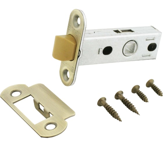 Изображение товара Защелка Аллюр (матовая бронза; пластик; овальная торцевая планка 18 мм; без ручек) 11743